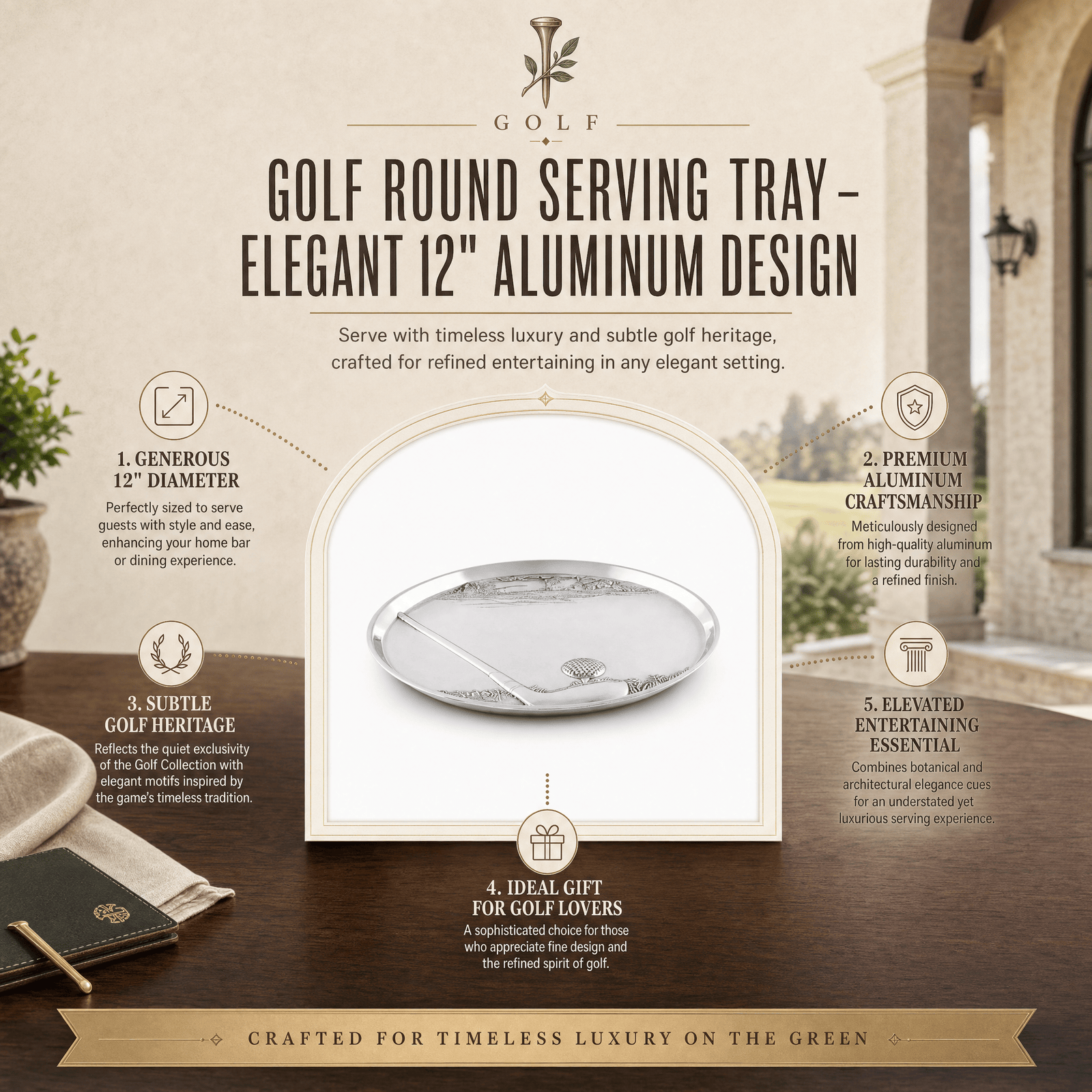 Golf Round Serving Tray 11