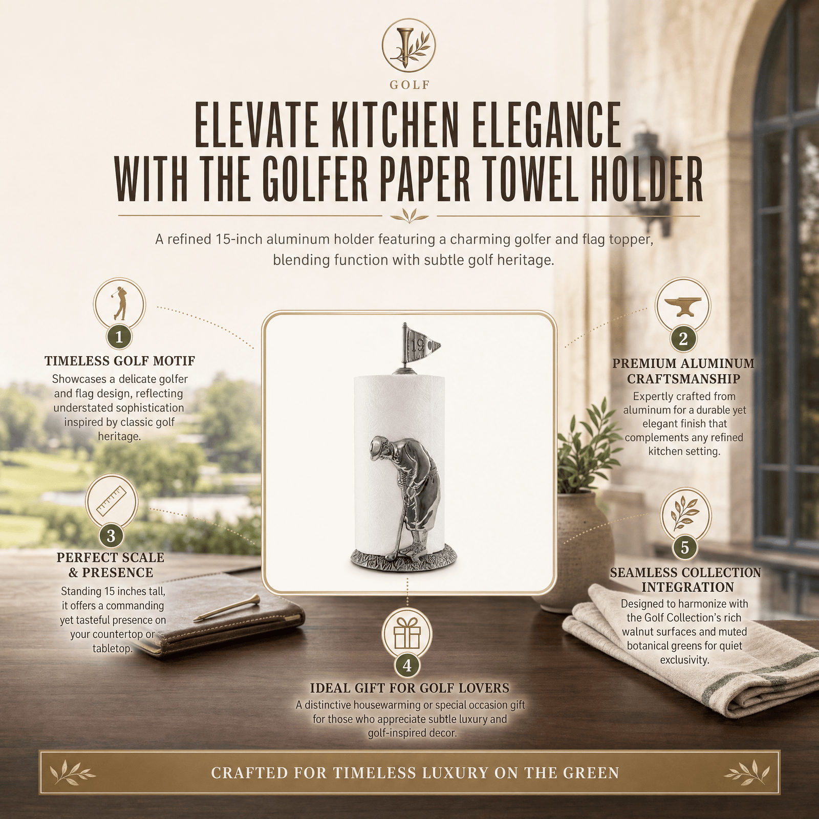 Golfer Paper Towel Holder 11