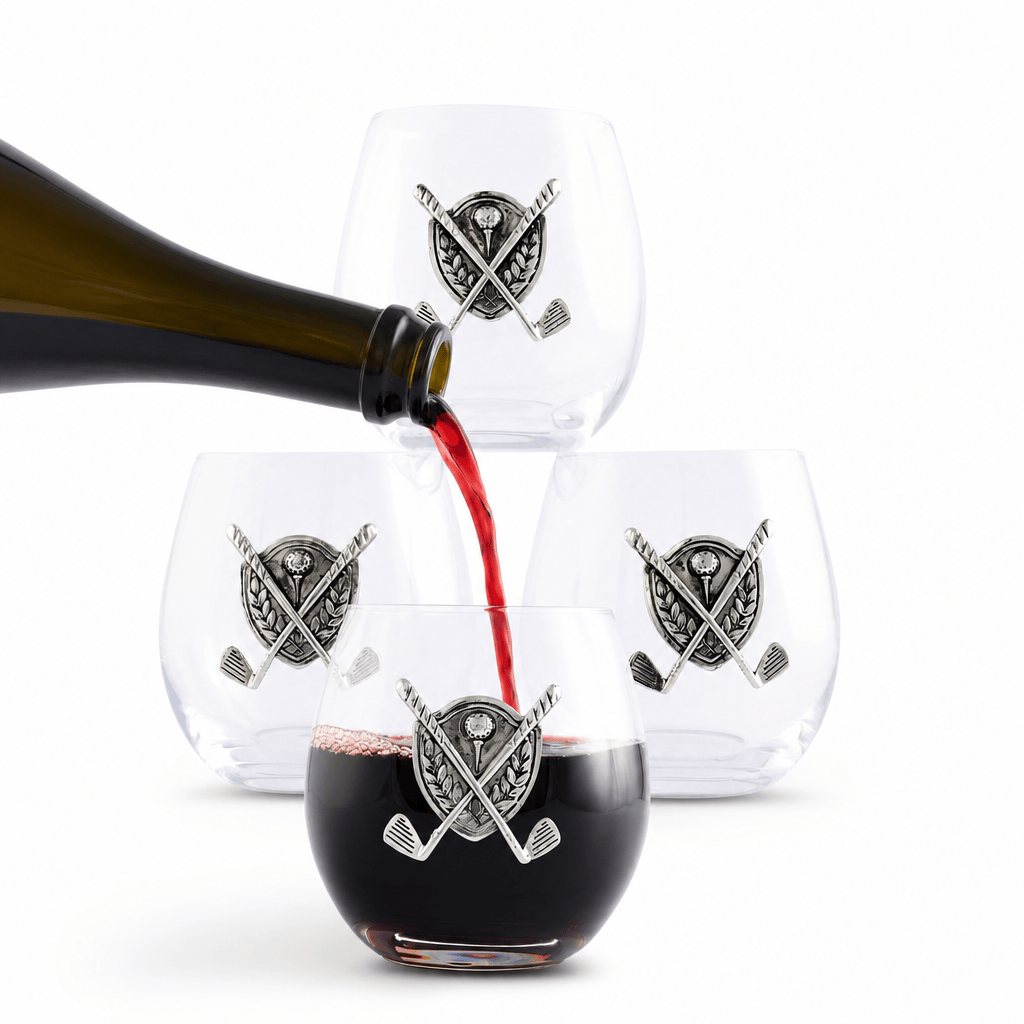 Golf Stemless Wine Glasses - Set of 4 1