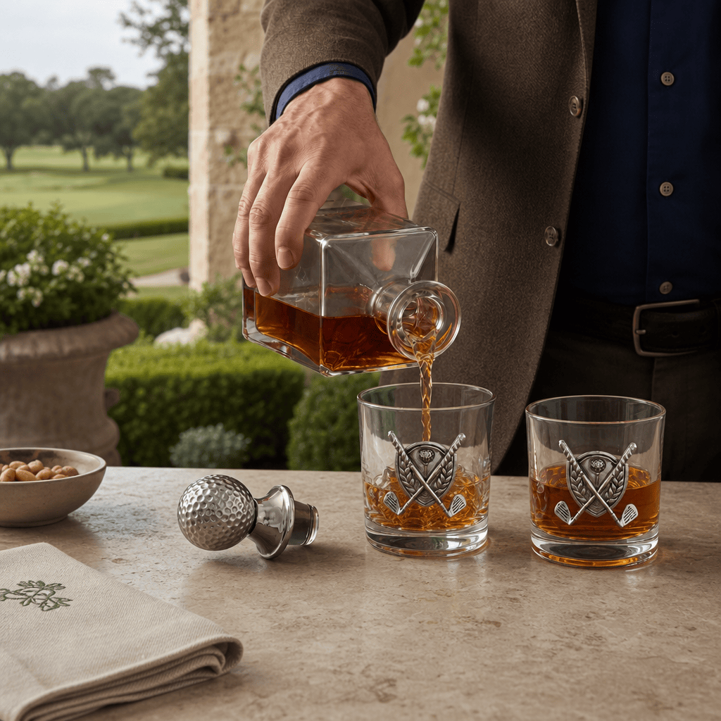 Golf Decanter Set with Pair Glasses 7