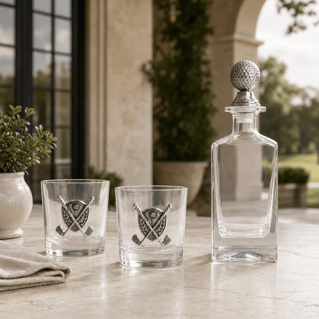 Golf Decanter Set with Pair Glasses 4