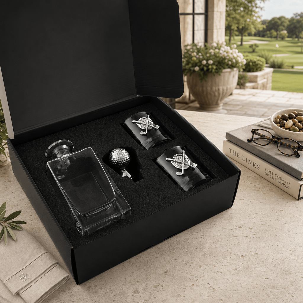 Golf Decanter Set with Pair Glasses 9