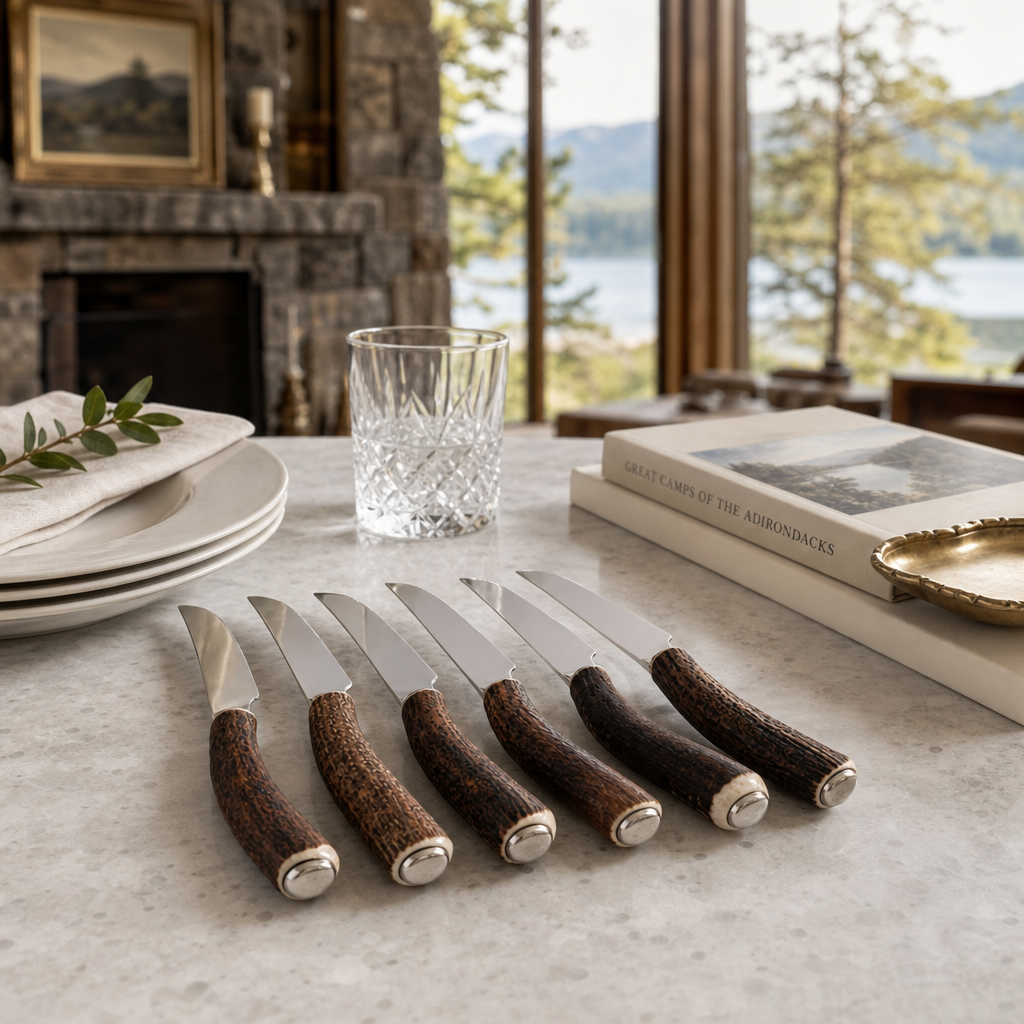 Natural Antler Steak Knife Set 3