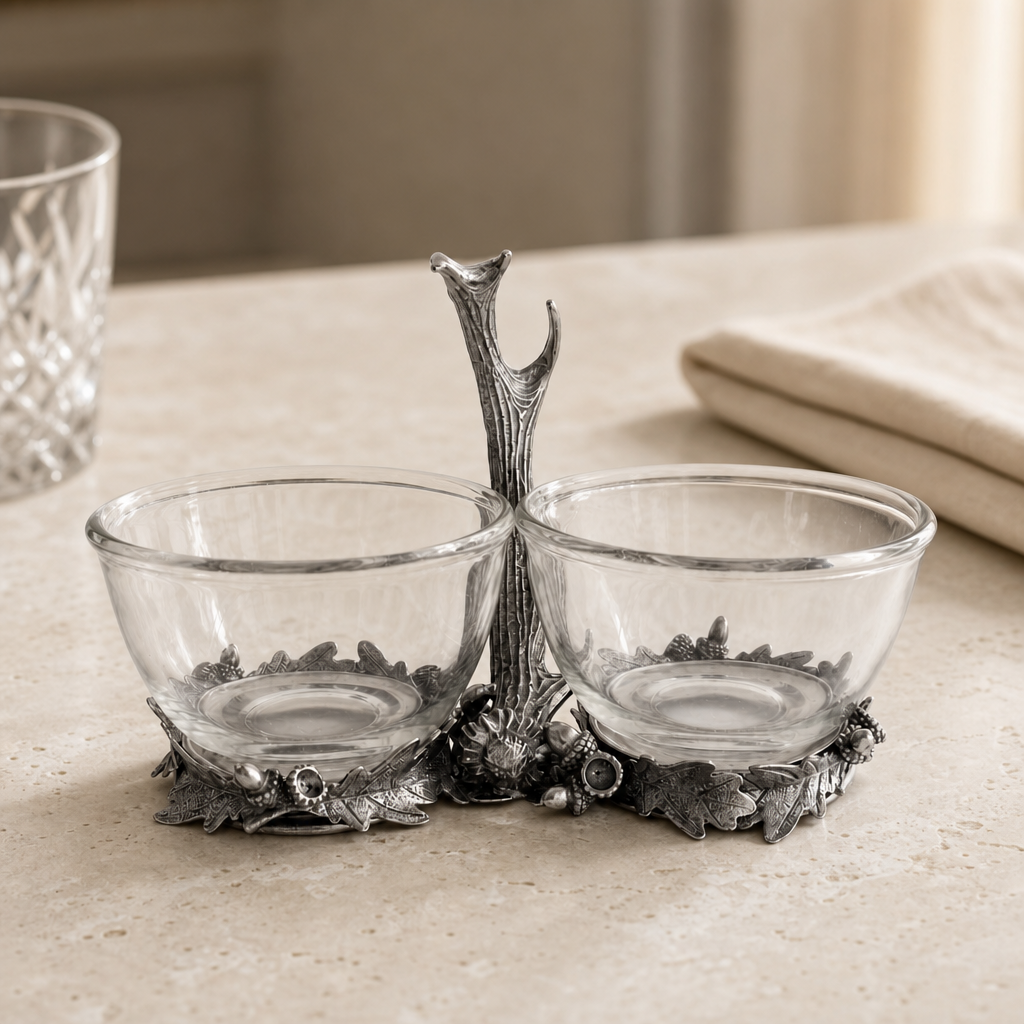 Fallen Antler Double Glass Dip Bowl 2