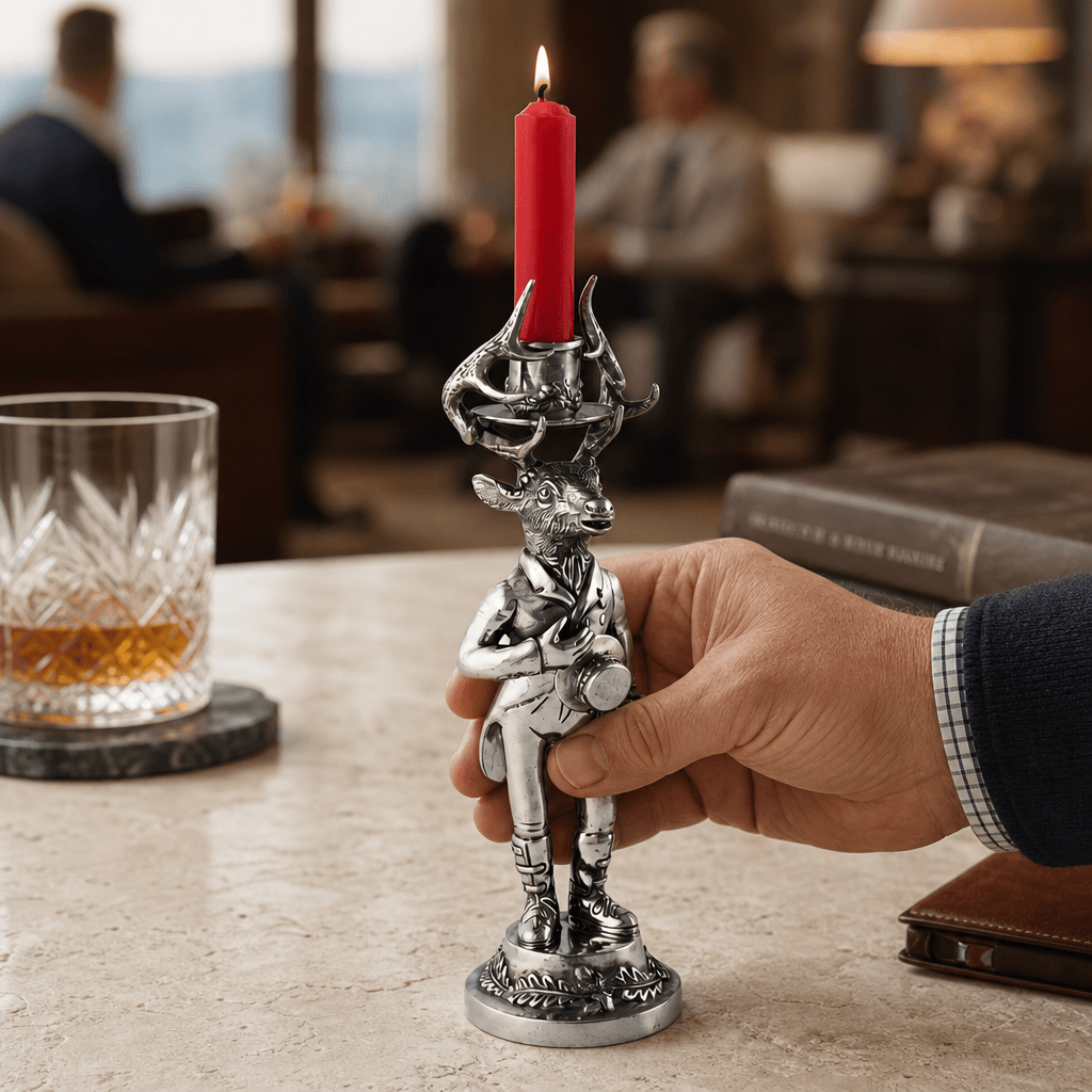 Gentleman Elk Short Candlestick 6