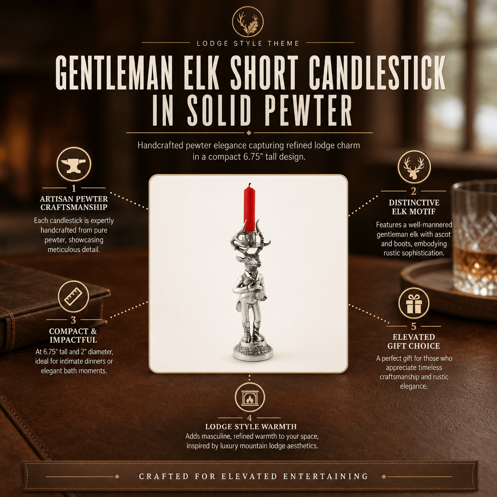 Gentleman Elk Short Candlestick 11