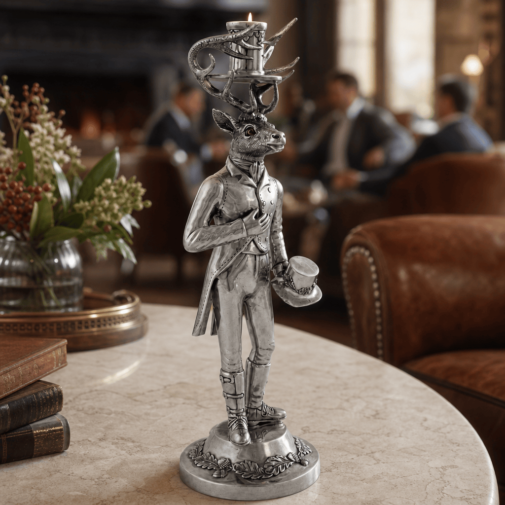 Gentleman Elk Tall Candlestick 6
