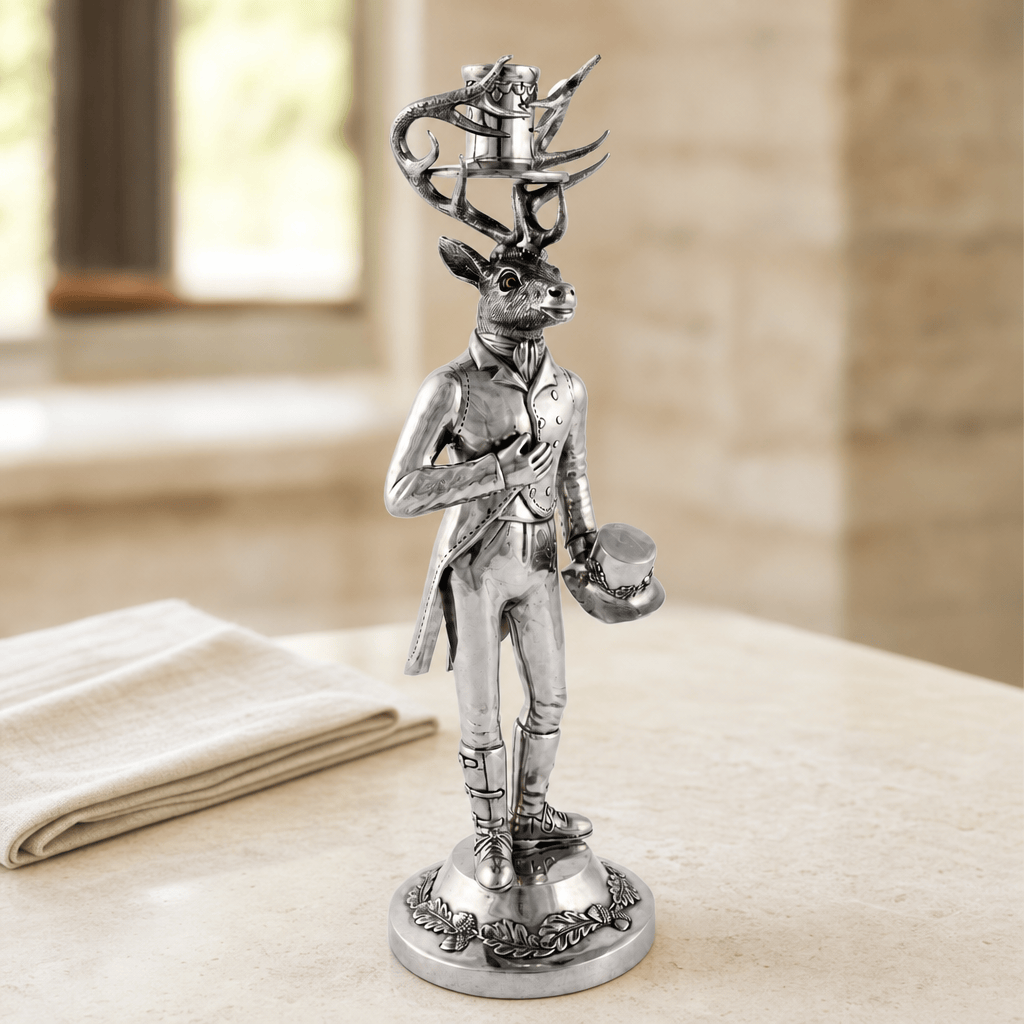 Gentleman Elk Tall Candlestick 2