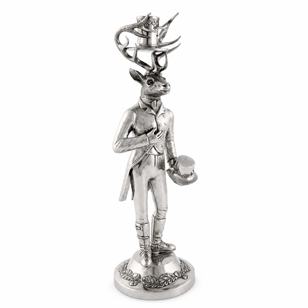 Gentleman Elk Tall Candlestick 1