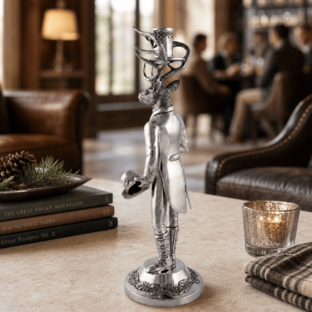 Gentleman Elk Tall Candlestick 7