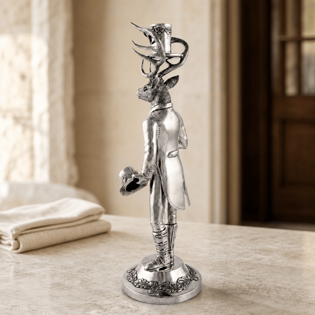 Gentleman Elk Tall Candlestick 3