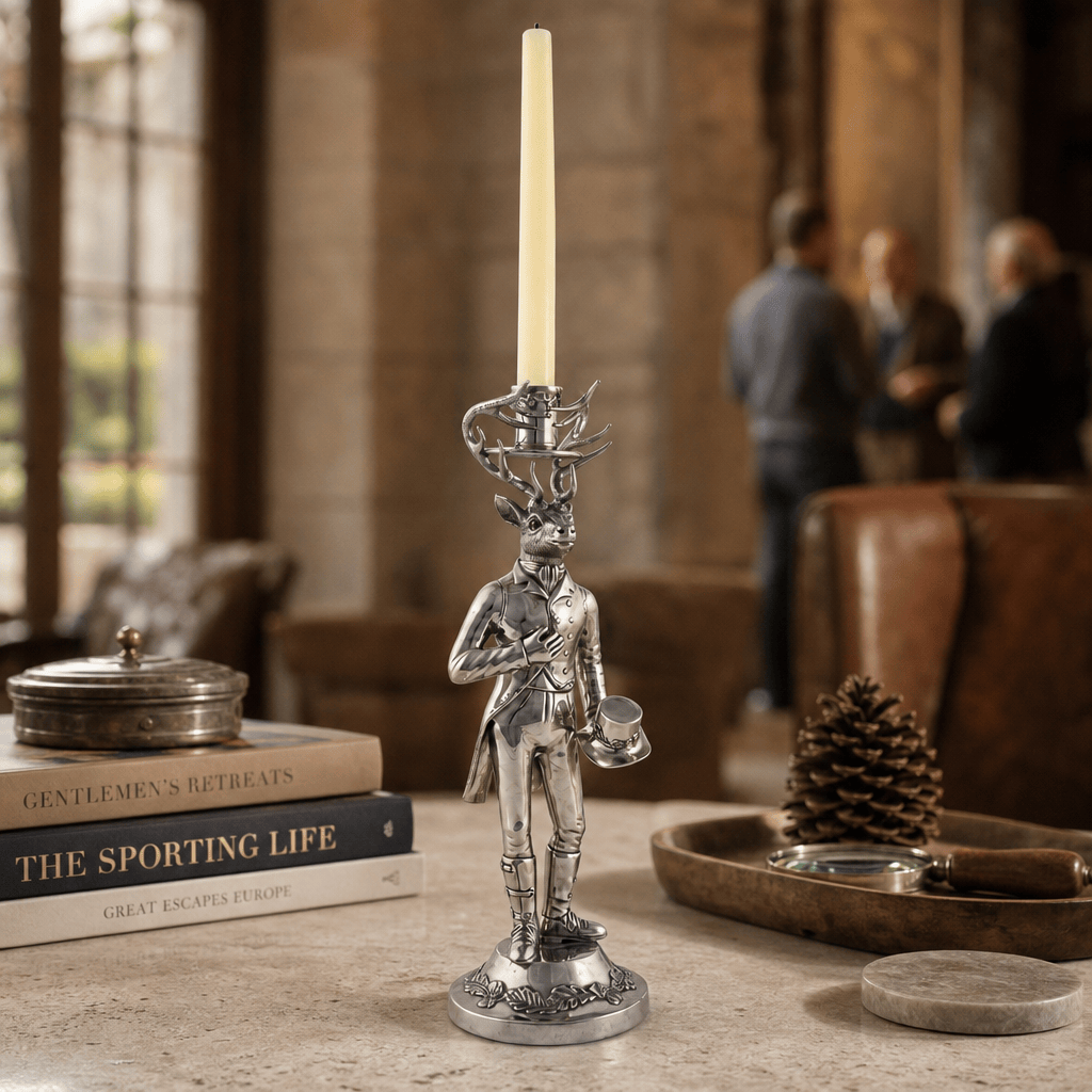 Gentleman Elk Tall Candlestick 8