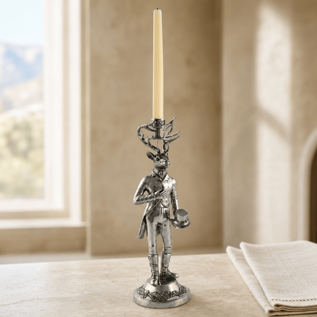 Gentleman Elk Tall Candlestick 4
