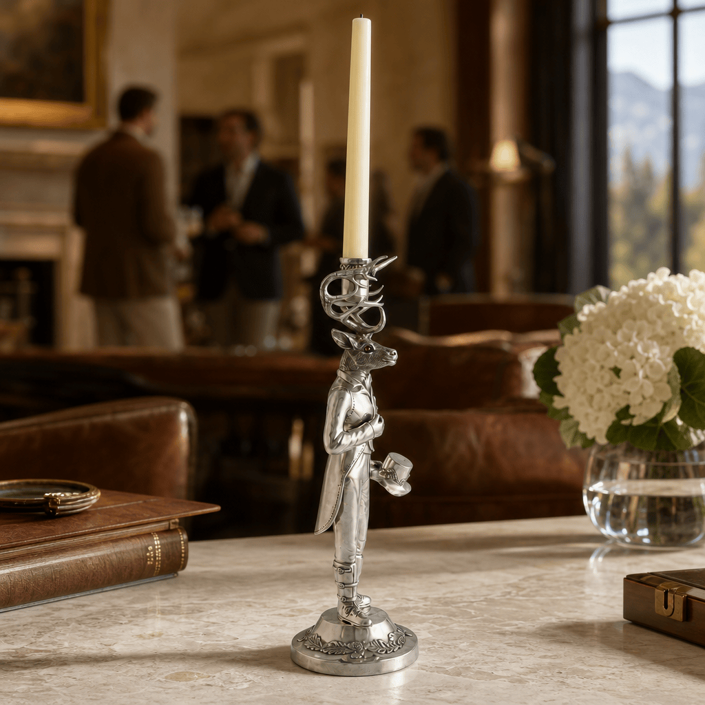 Gentleman Elk Tall Candlestick 9