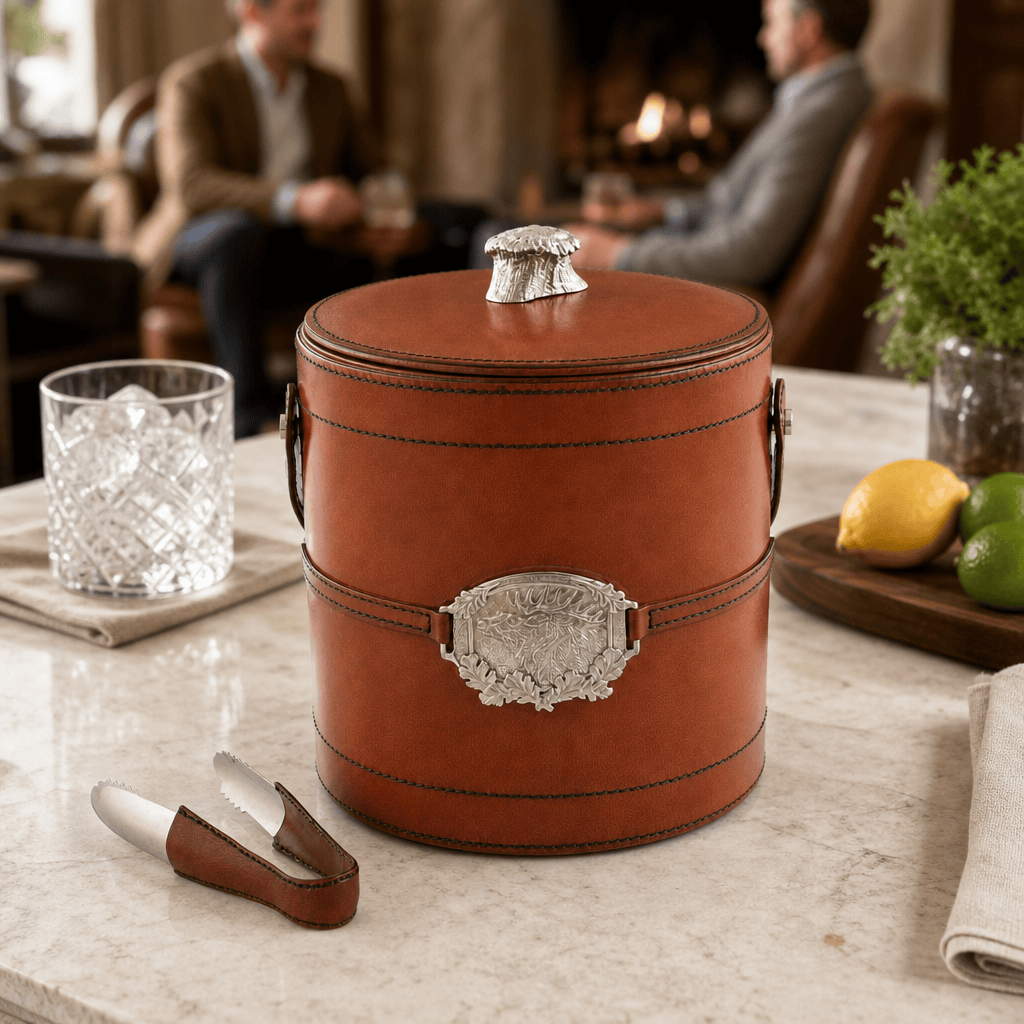 Leather Elk Ice Bucket 4