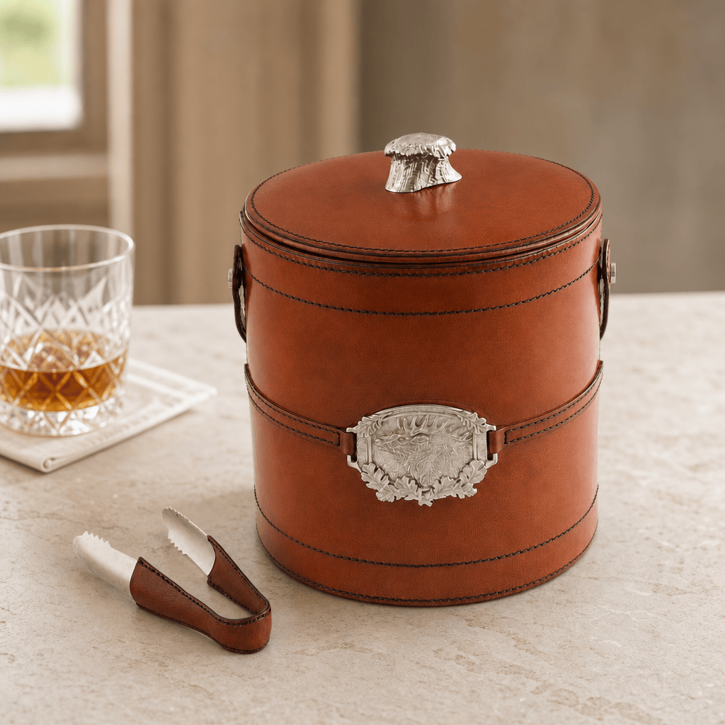 Leather Elk Ice Bucket 2