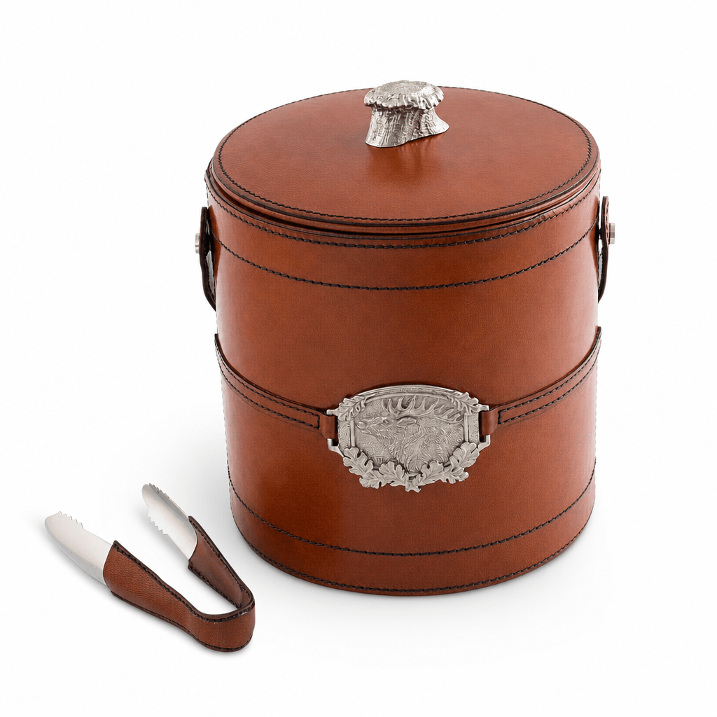 Leather Elk Ice Bucket 1