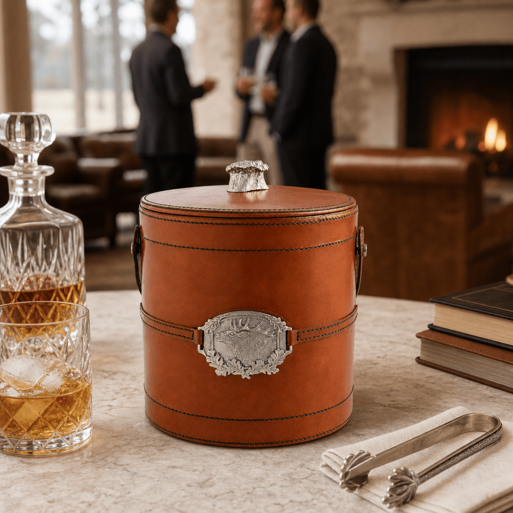 Leather Elk Ice Bucket 5