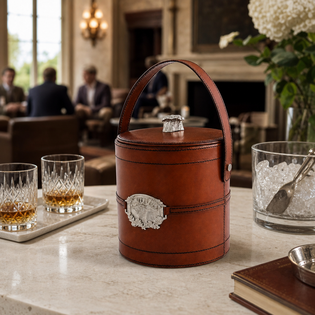 Leather Elk Ice Bucket 7