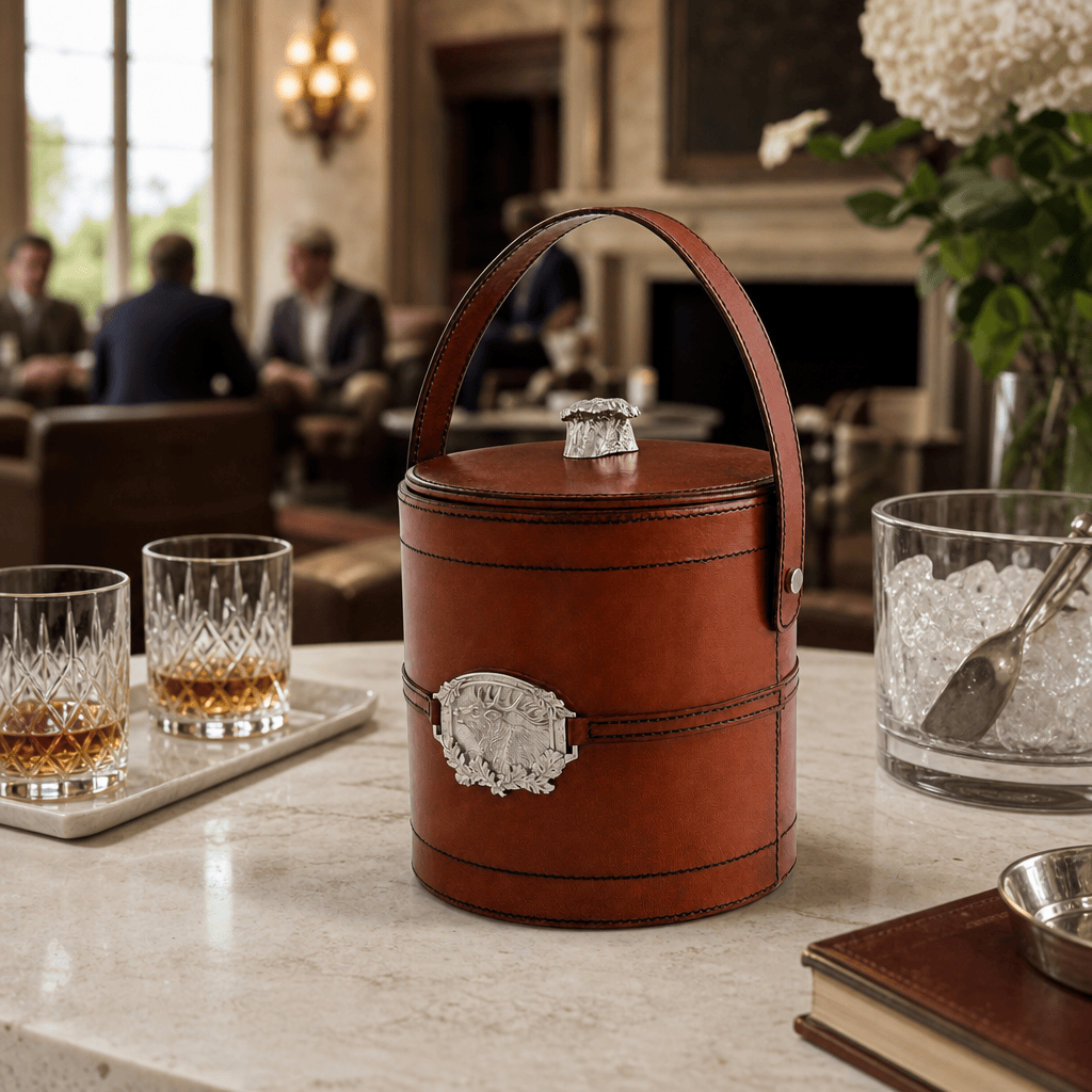 Leather Elk Ice Bucket 7