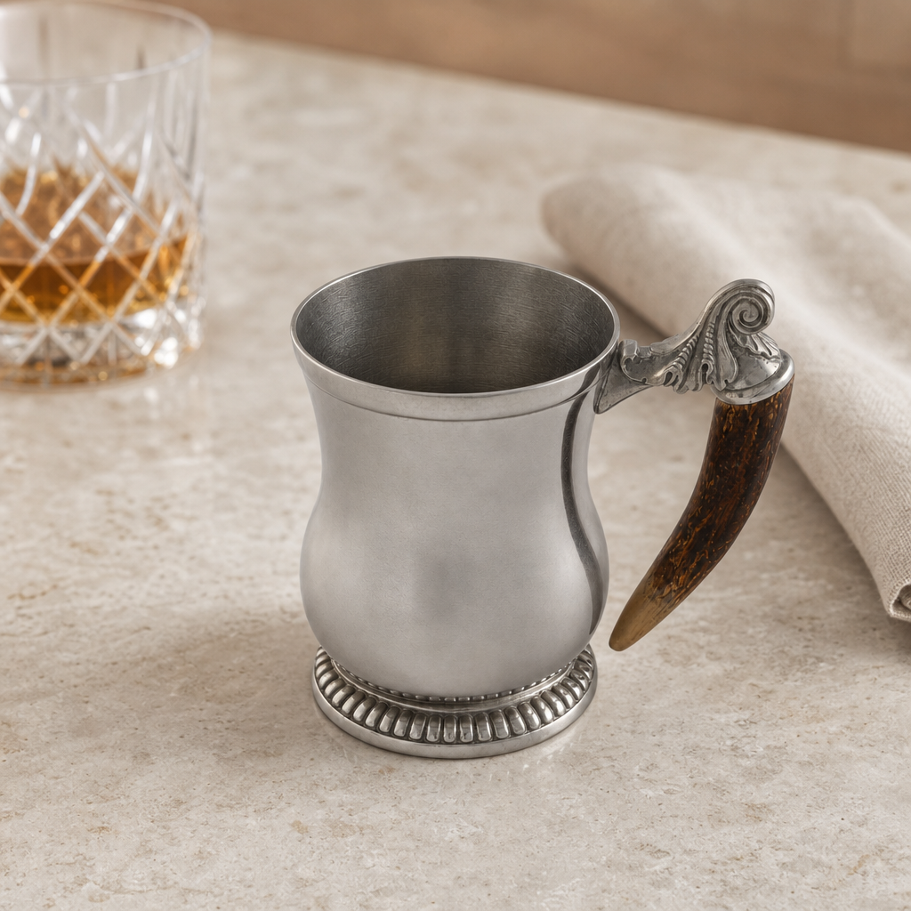 Curved English Mug - Antler Handle 3