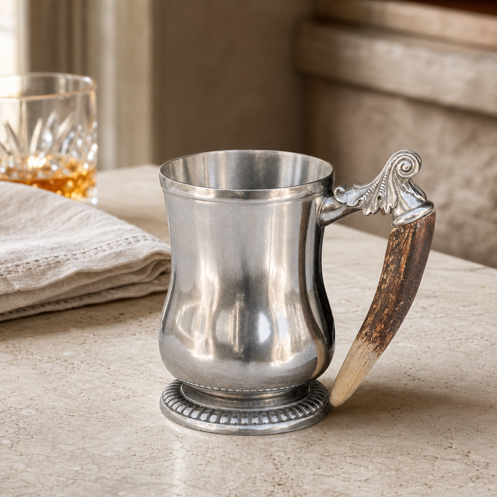Curved English Mug - Antler Handle 4