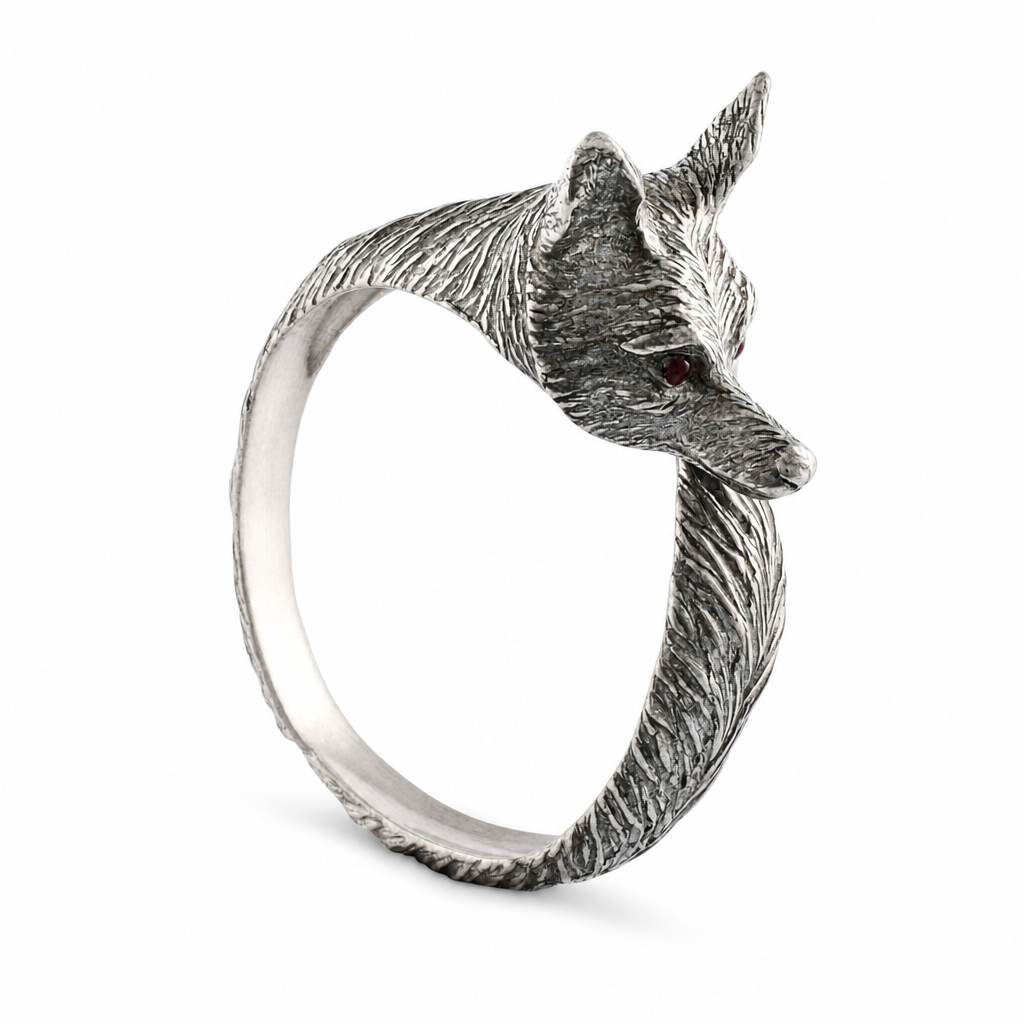 Pewter Fox Napkin Ring 1