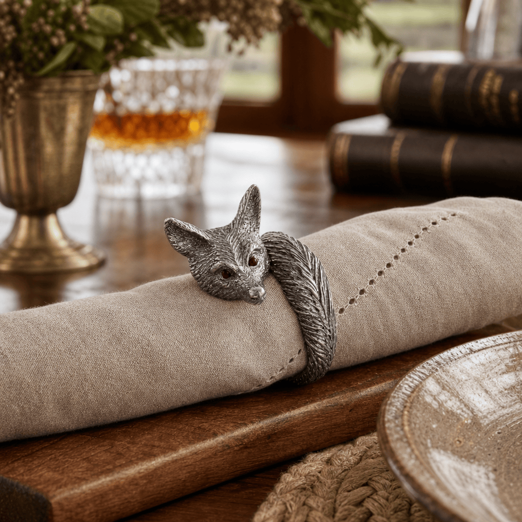 Pewter Fox Napkin Ring 7