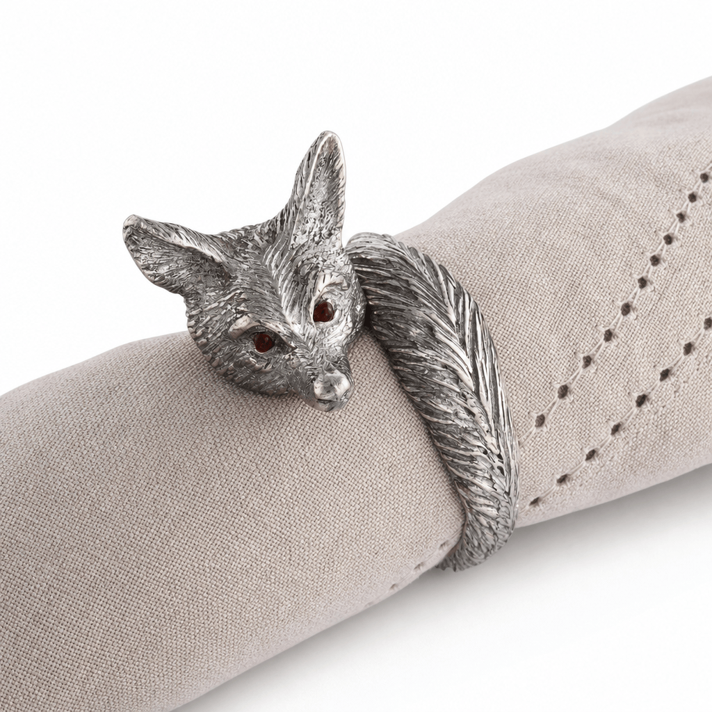 Pewter Fox Napkin Ring 10