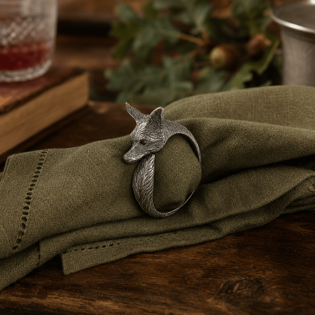 Pewter Fox Napkin Ring 8