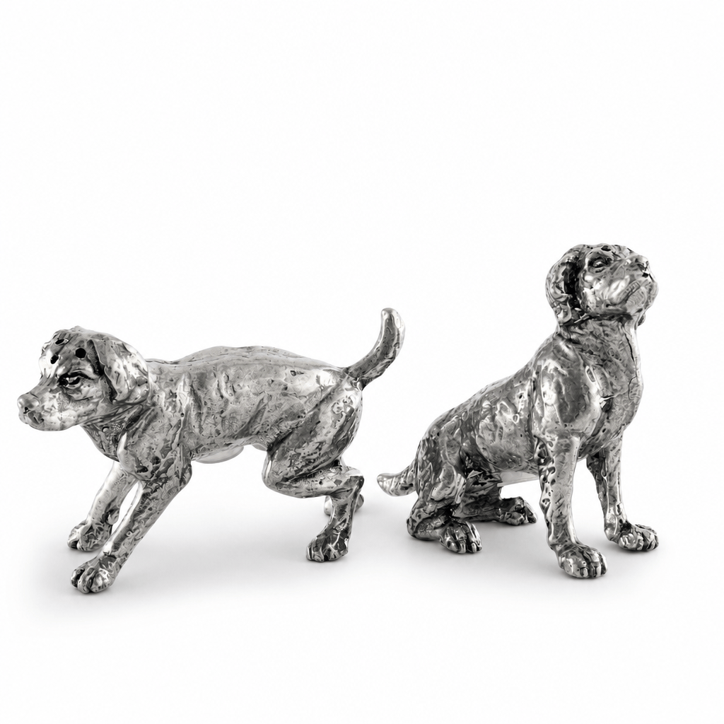 Pewter Spaniel Salt & Pepper Set 1