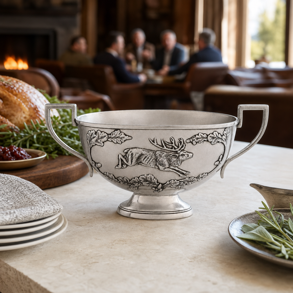 Noble Elk Pewter Gravy Boat 7