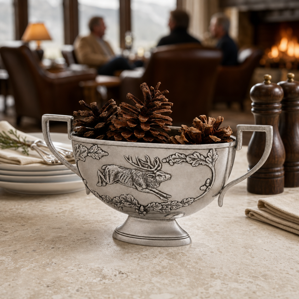 Noble Elk Pewter Gravy Boat 8