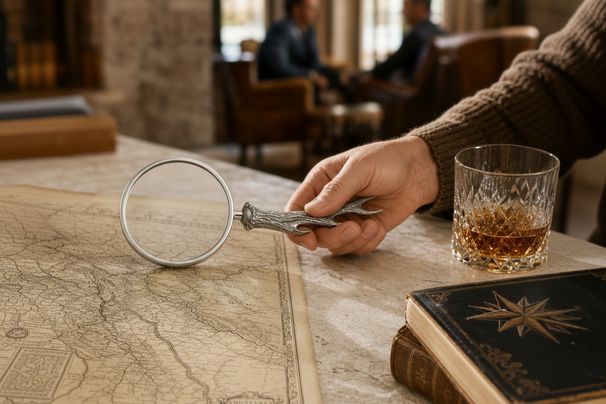 Pewter Antler Handle Magnifier 4 inches 5