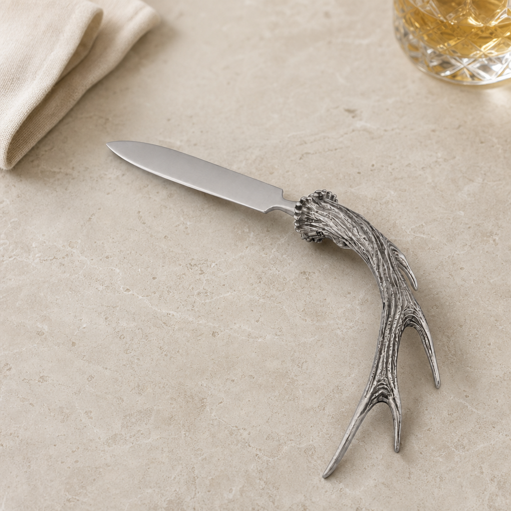 Pewter Handle Antler Letter Opener 4