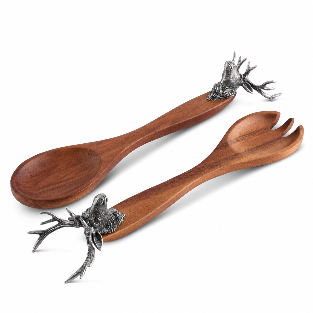 Elk Head Salad Servers 1