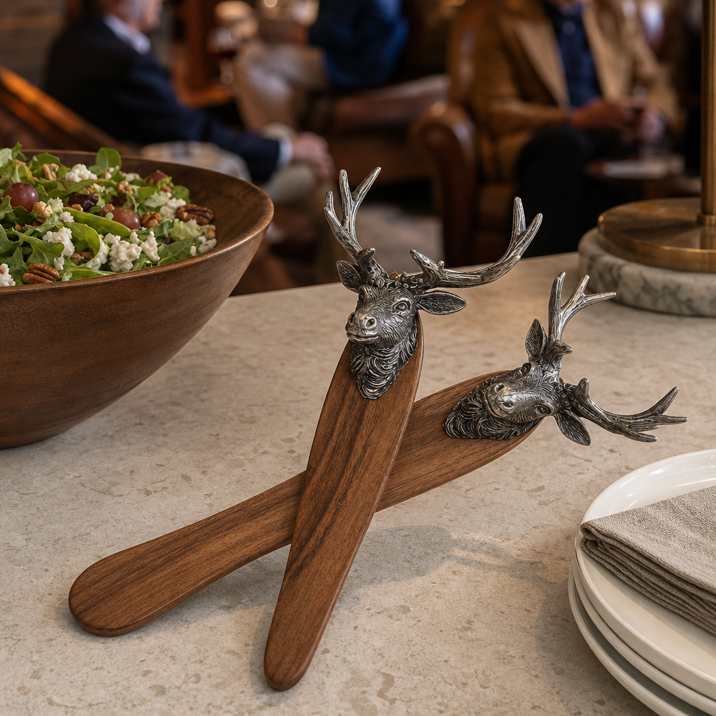 Elk Head Salad Servers 9