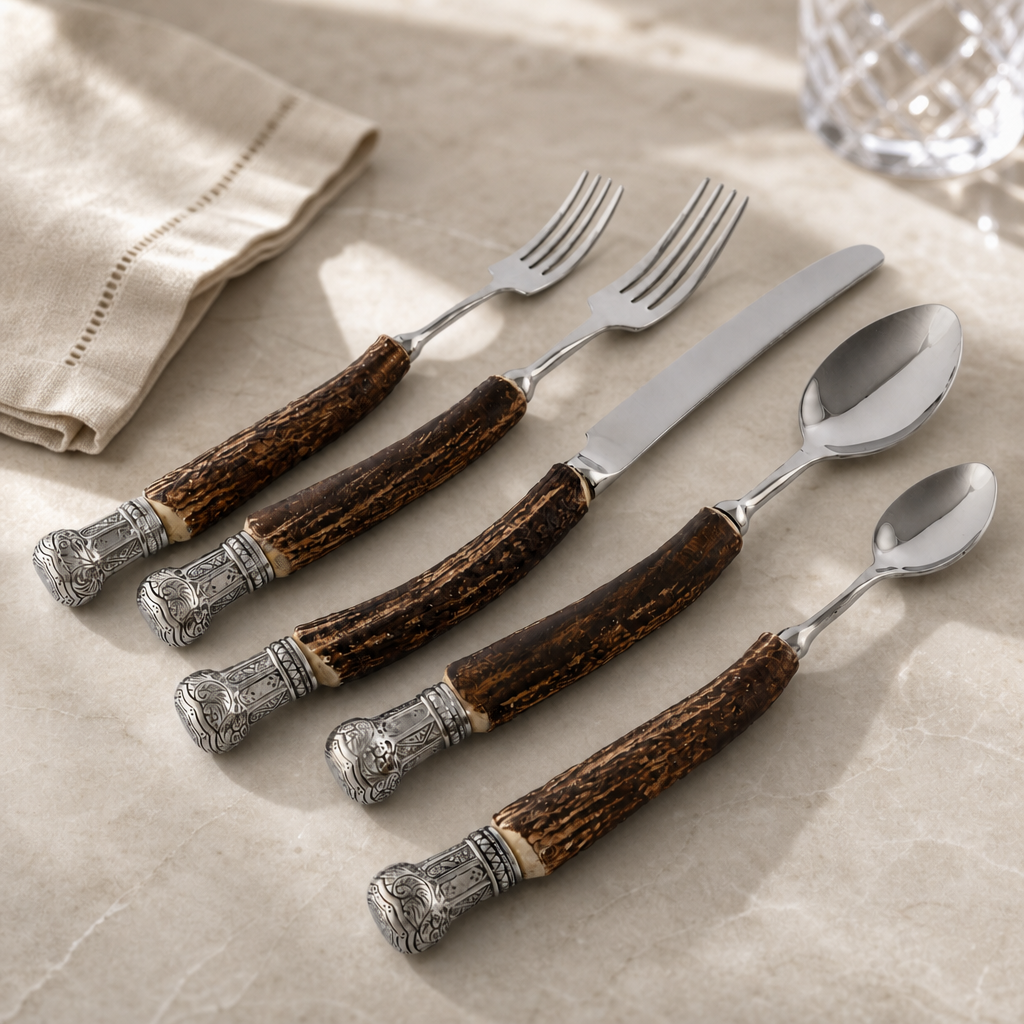 Composite Antler King Crown Flatware Set 2