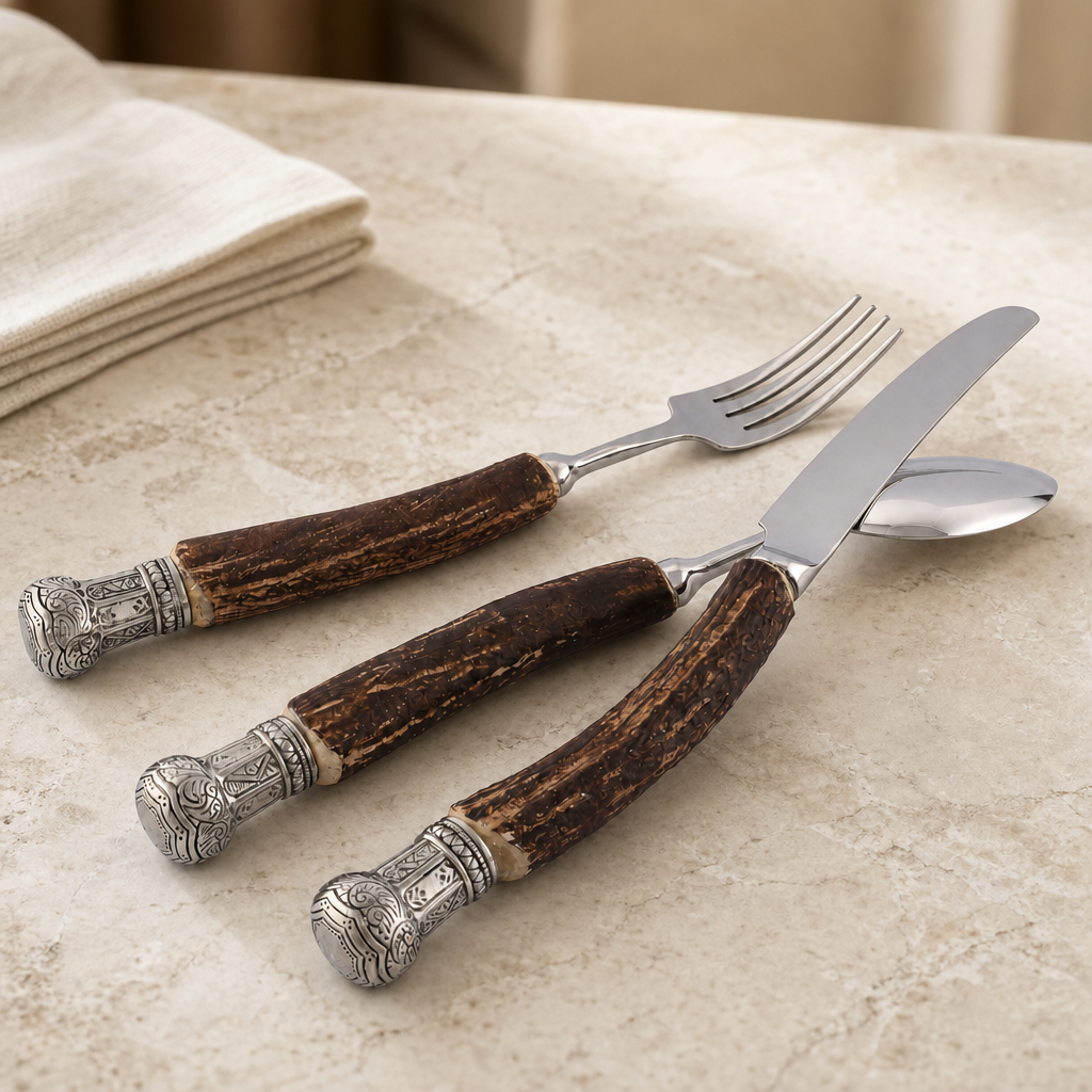 Composite Antler King Crown Flatware Set 3