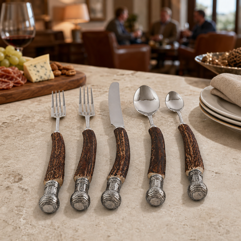 Composite Antler King Crown Flatware Set 7
