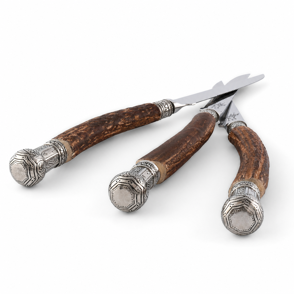Composite Antler King Crown Steak Knife Set 10