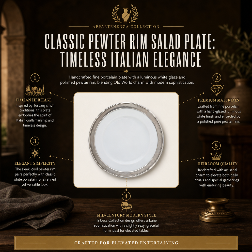 Classic Pewter Rim Salad Plate 11