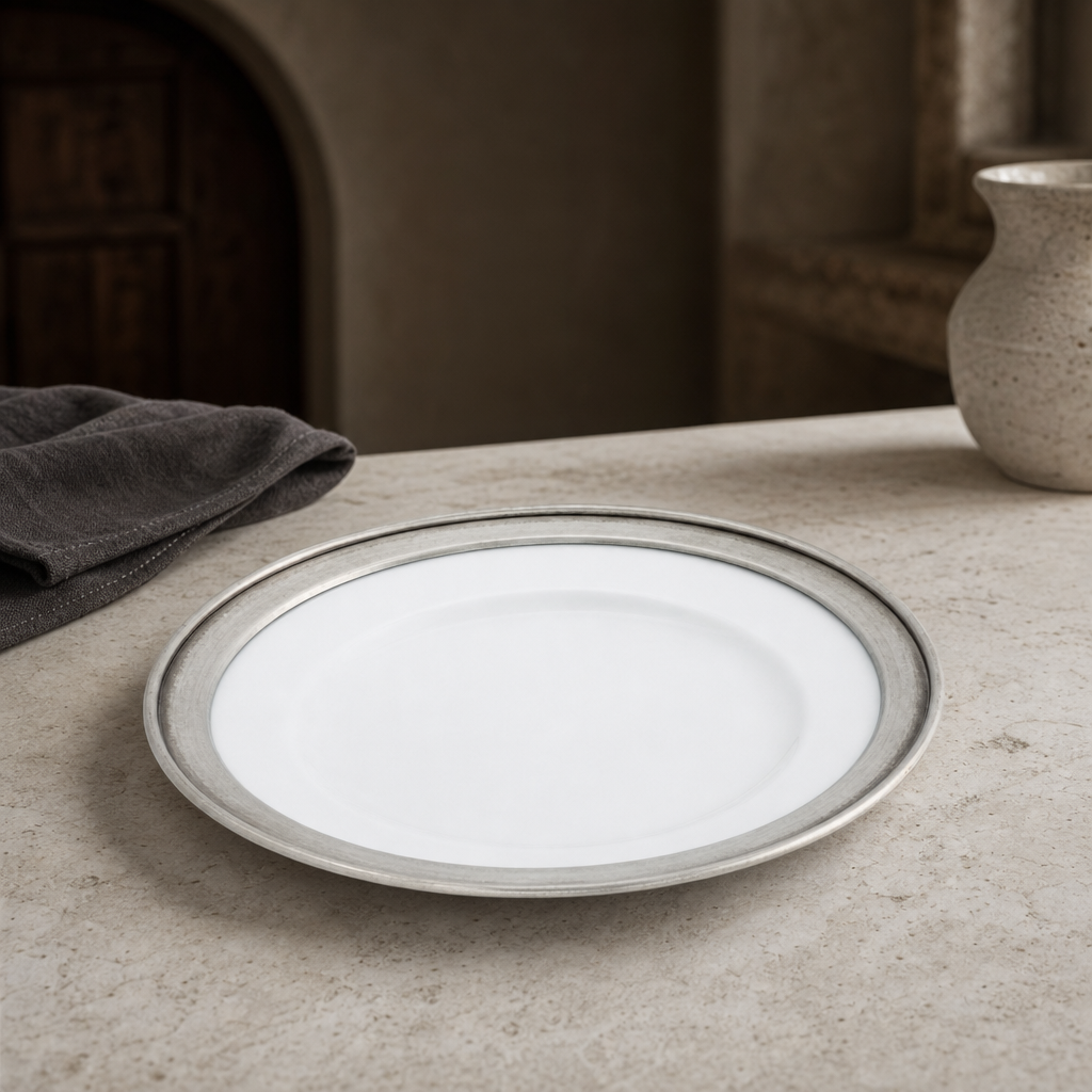 Classic Pewter Rim Salad Plate 5