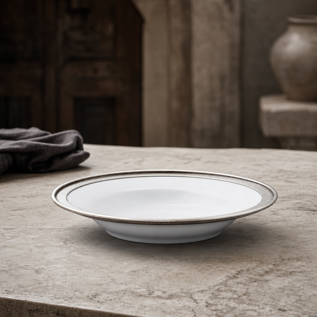 Classic Pewter Rim Soup Bowl 3