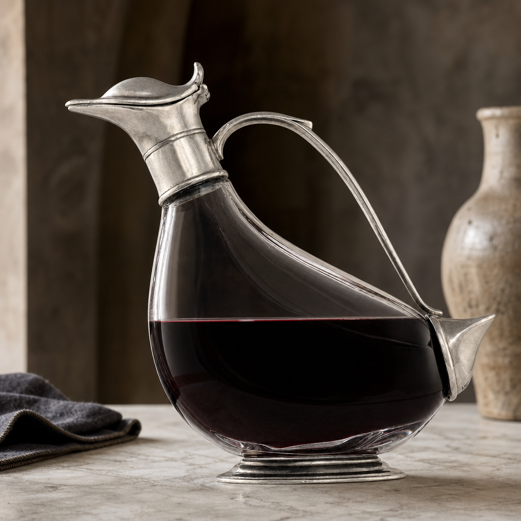 Duck Pewter Wine Decanter 2