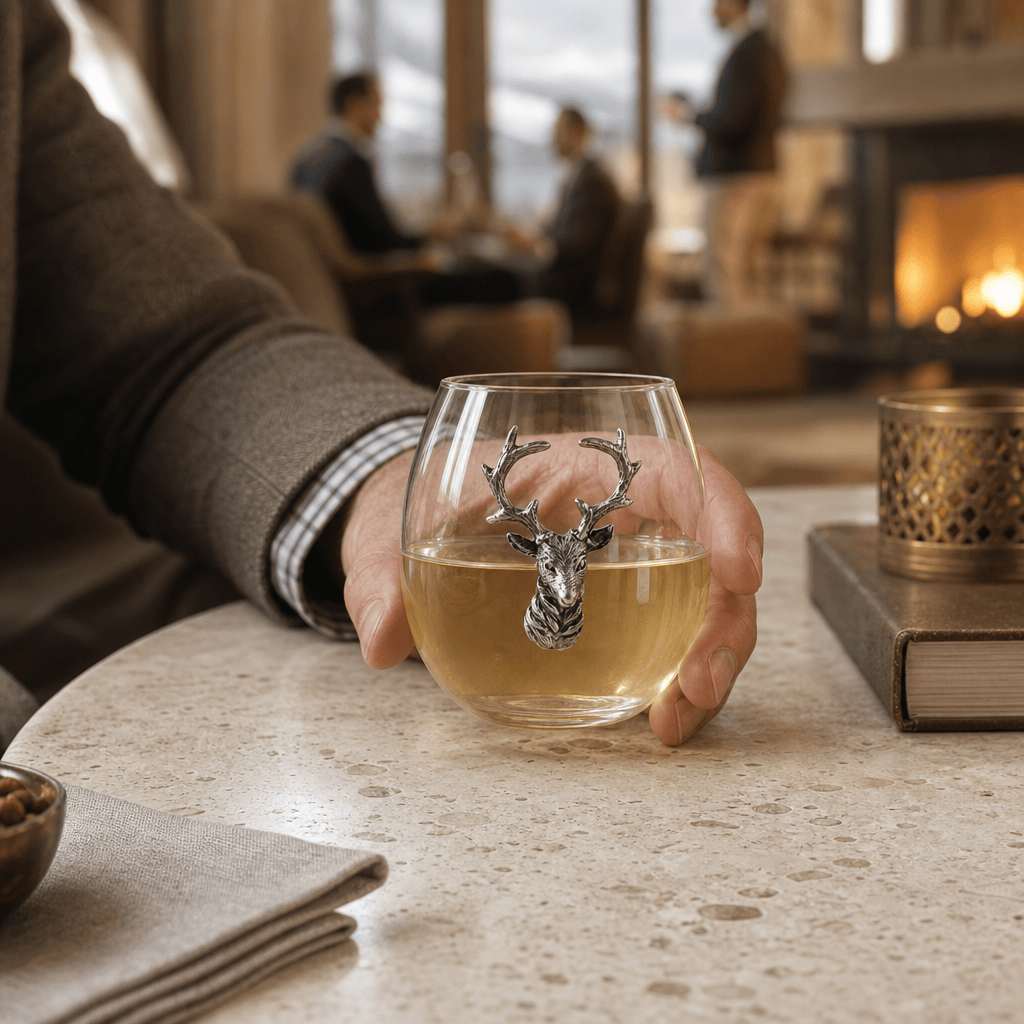 Elk / Deer Stemless Wine Glass 6
