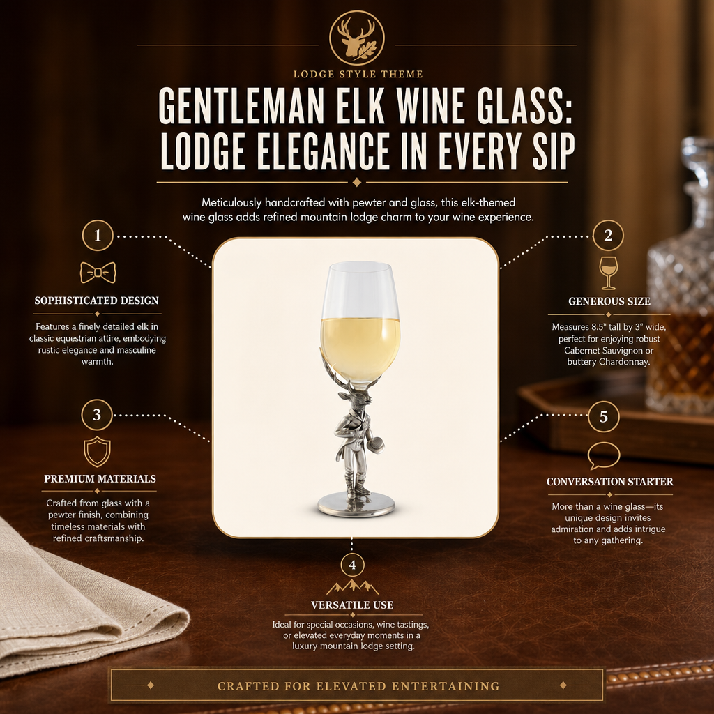 Gentleman Elk Wine Glass 11