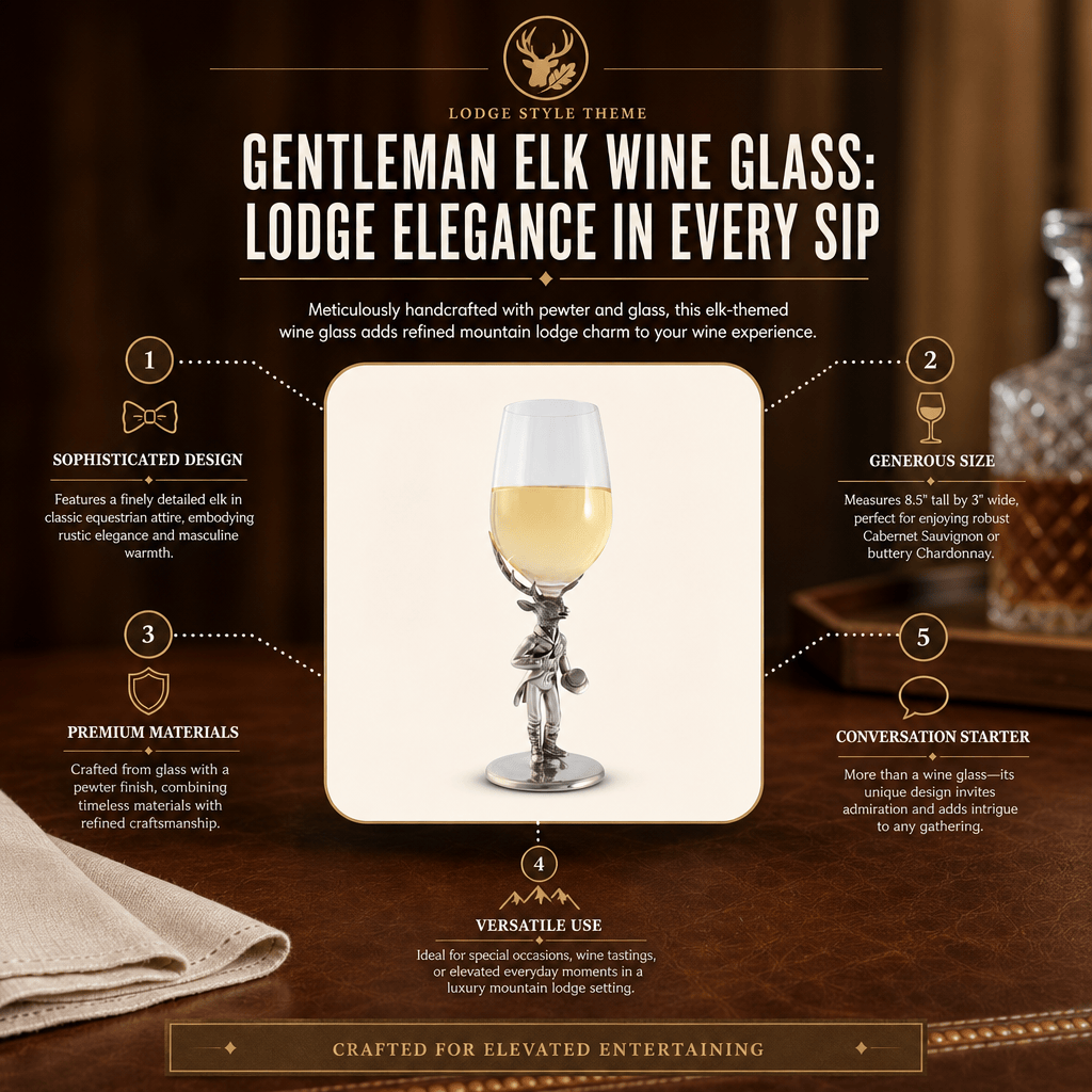 Gentleman Elk Wine Glass 11