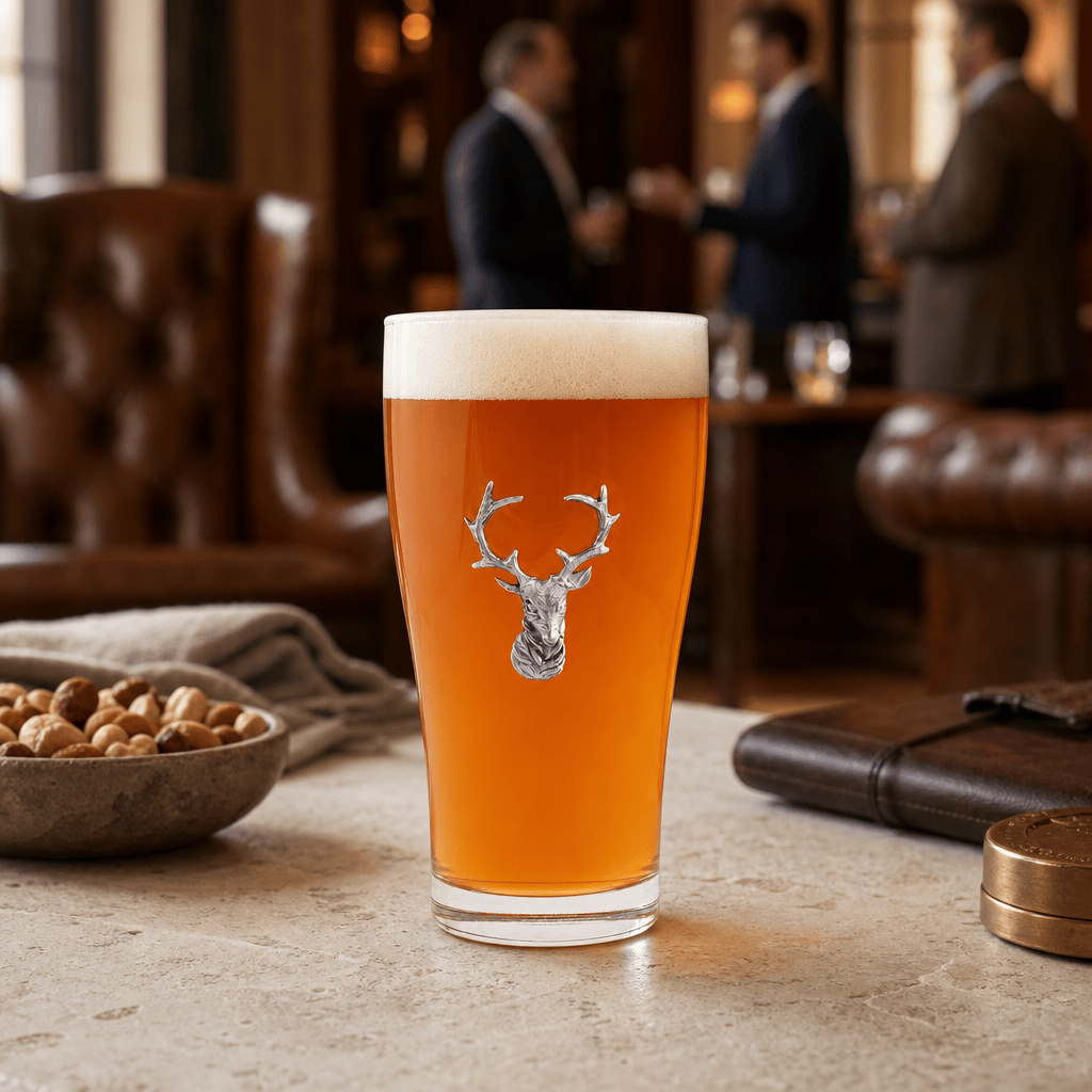 Elk Head Beer Glass 9