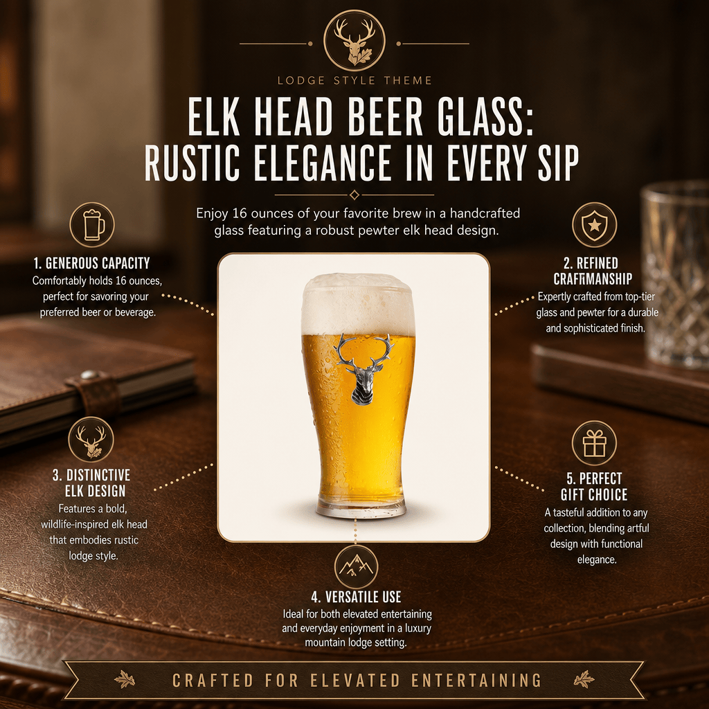Elk Head Beer Glass 11